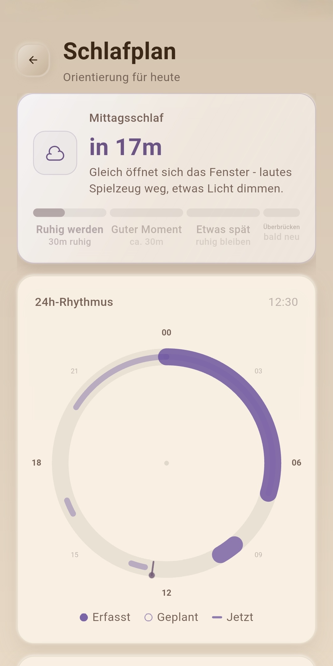 Nola Schlafplan