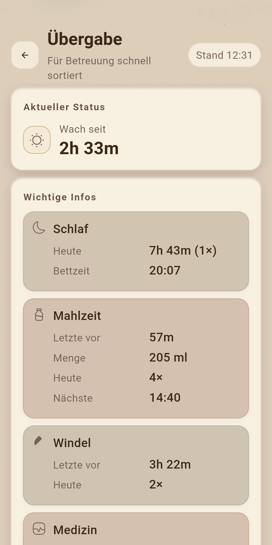 Nola Übergabe